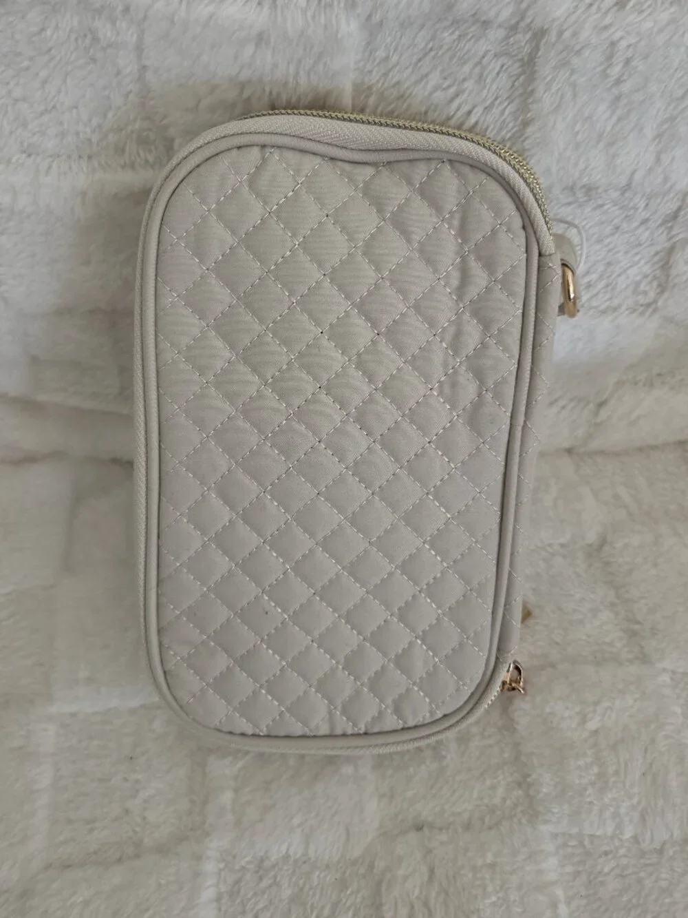 BAGSMART Electronic Cord Organizer, Travel Bag Case, Double Layers, Beige, NWT